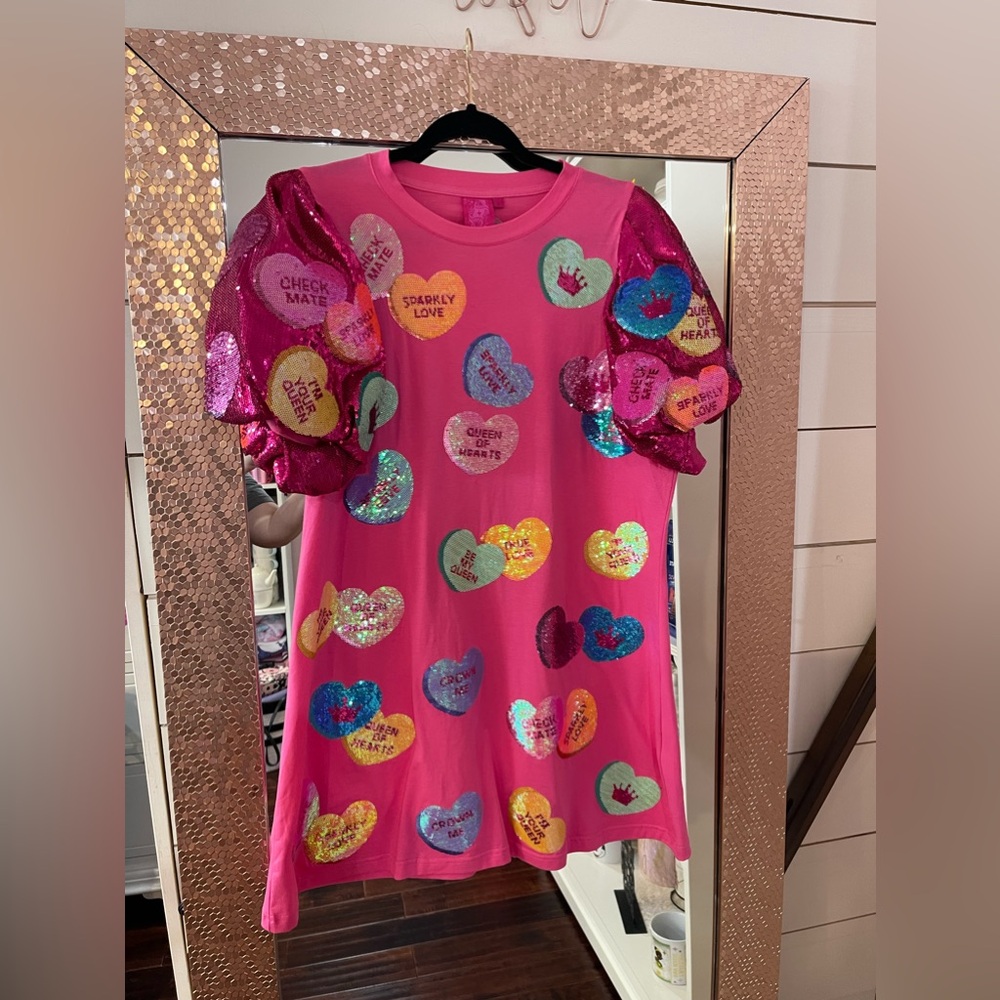 Queen of sparkles conversation hearts dress